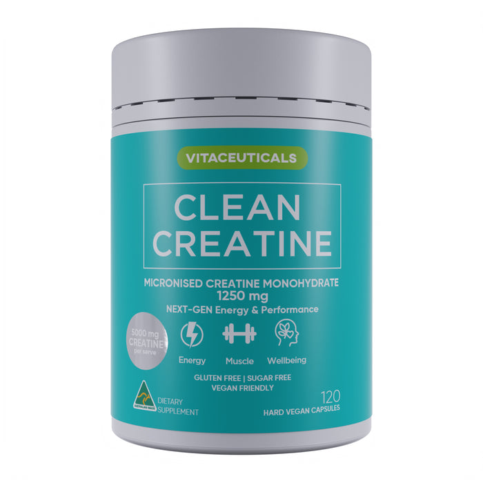 Clean Creatine – supplement bottle – front view | Vitaceuticals