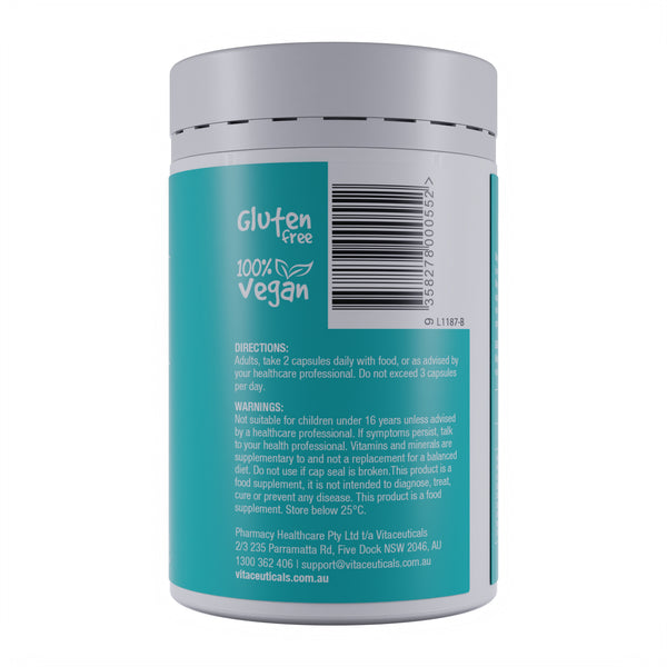 Magnesium L-Threonate – supplement bottle – right view | Vitaceuticals