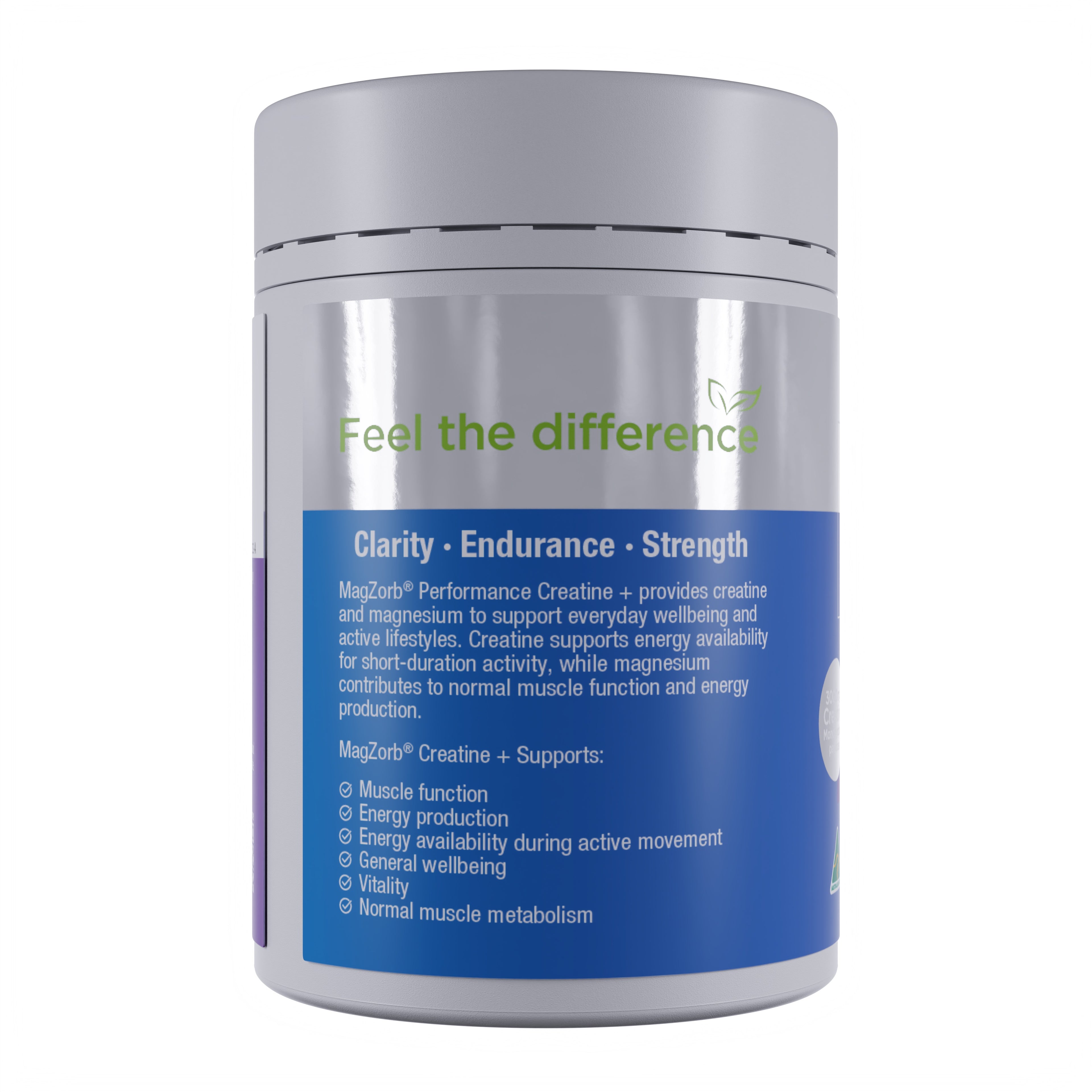 MagZorb Performance Creatine+ – supplement bottle – front view | Vitaceuticals