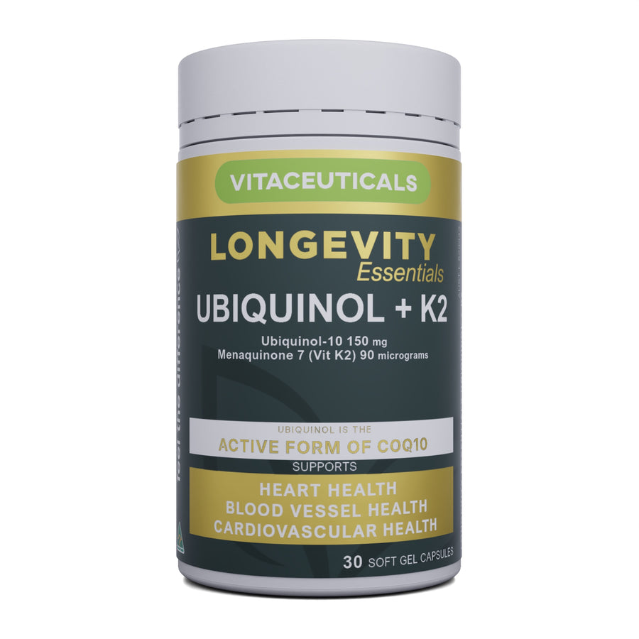 Longevity Essentials Ubiquinol + K2
