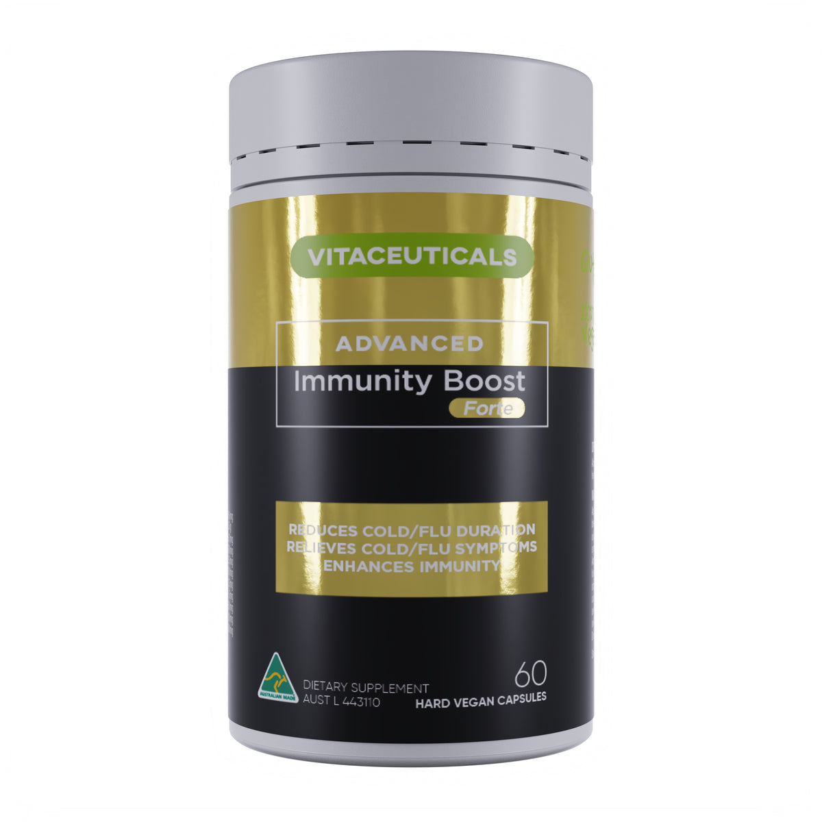 Advanced Immunity Boost Forte – supplement bottle – front view | Vitaceuticals