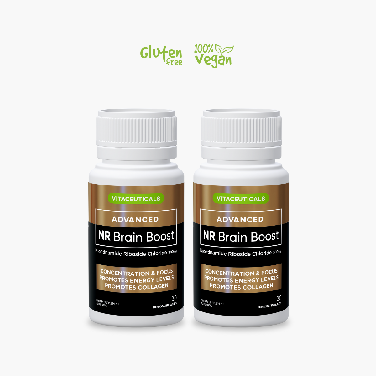 Advanced NR Brain Boost – 2-pack bundle – front view | Vitaceuticals