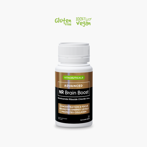 Advanced NR Brain Boost – supplement bottle – front view | Vitaceuticals