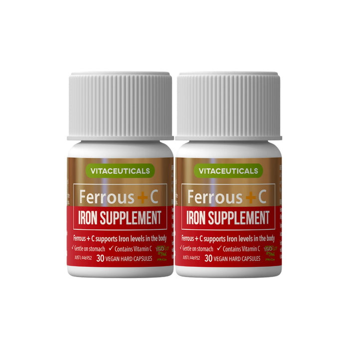 Ferrous + C Iron – 2-pack bundle – front view | Vitaceuticals