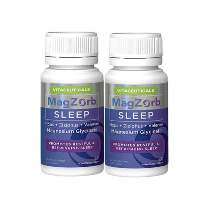 Vitaceuticals MagZorb Sleep 2 Pack – Magnesium Glycinate & Herbal Blend for Restful Sleep