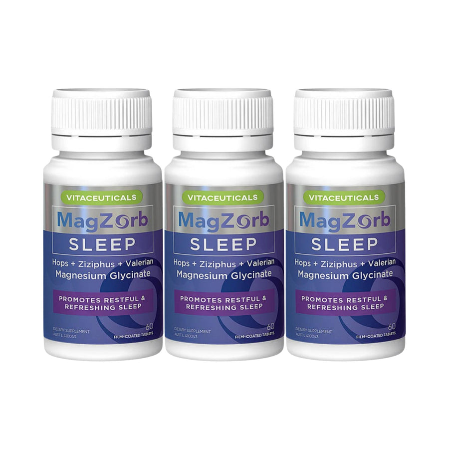 Vitaceuticals MagZorb Sleep 3 Pack – Magnesium Glycinate & Herbal Blend for Restful Sleep